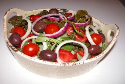 Tomato and Glistirida(Purslane) Salad- Recipe
