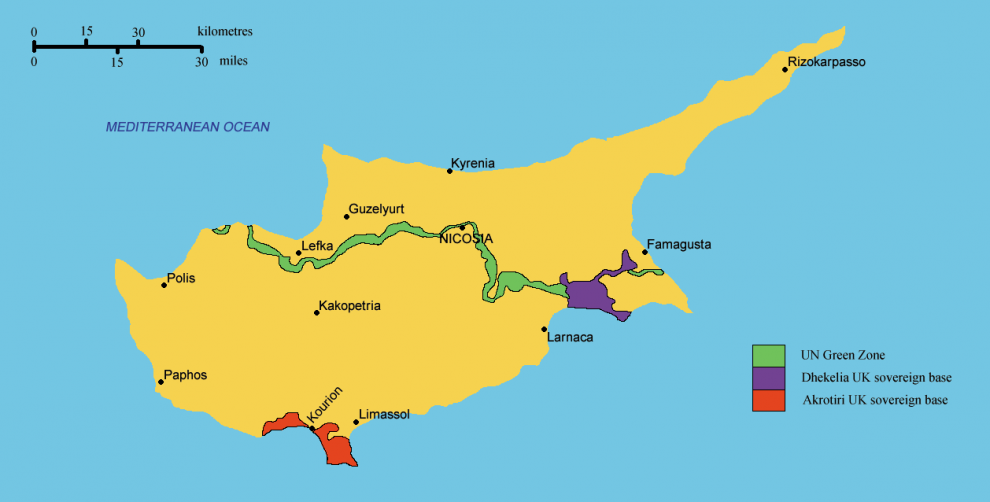 The Green Line that "divides" the island of Cyprus: - Where did the