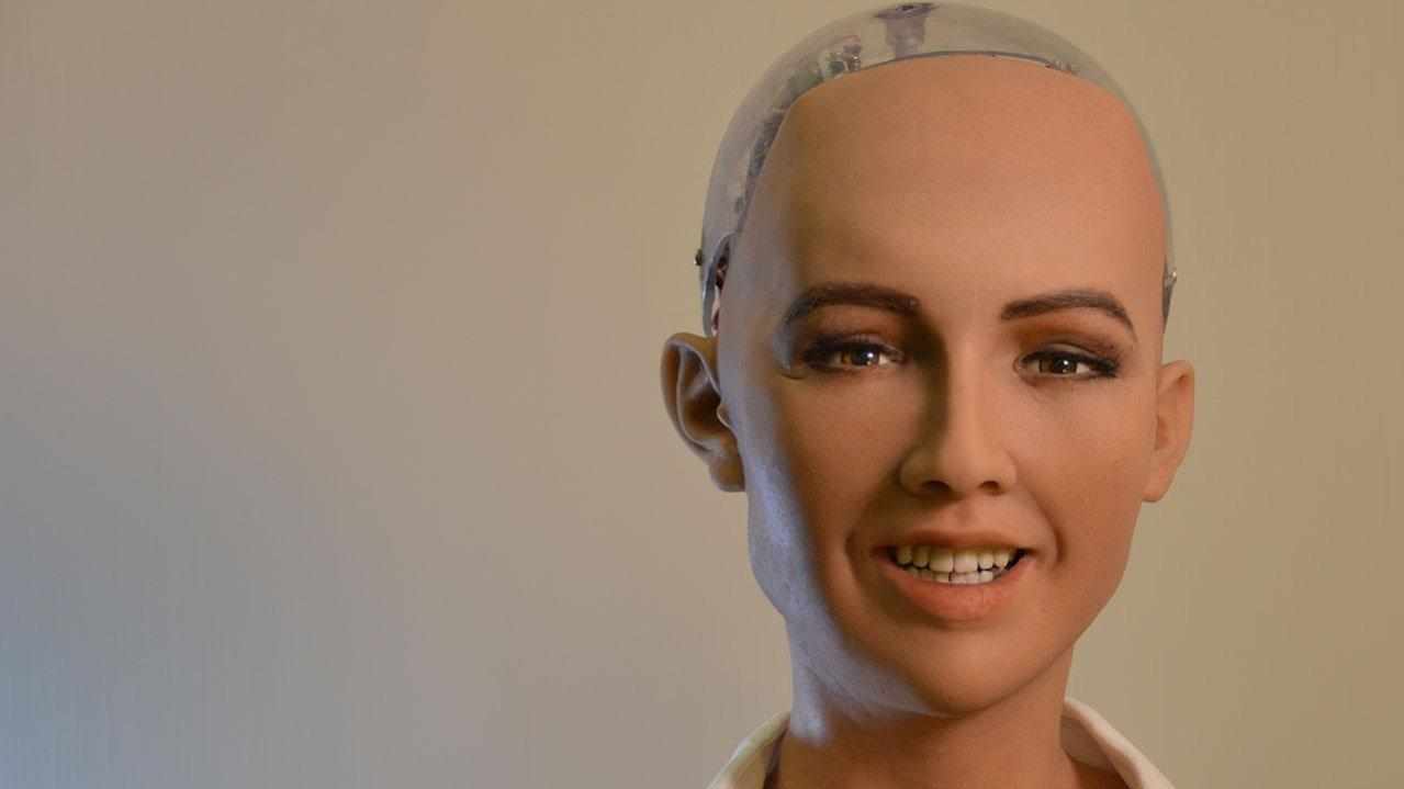 The world famous Sophia the robot in Cyprus...