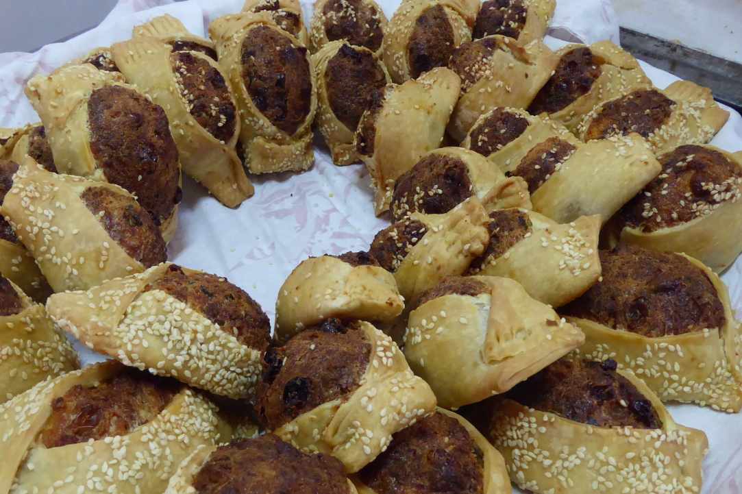 Flaounes prepared in Cyprus usualy on Holy Thursday