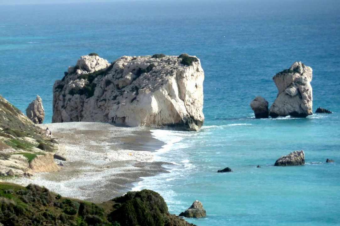 Cyprus-Aphrodite's Rock where the goddess Aphrodite is said to have emerged naked from the waves.jpg