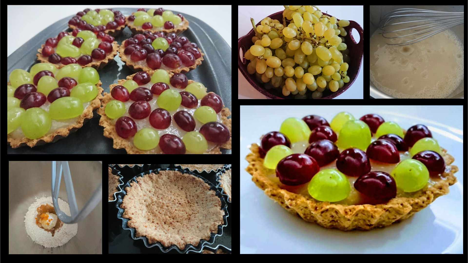 Tart with grape cream