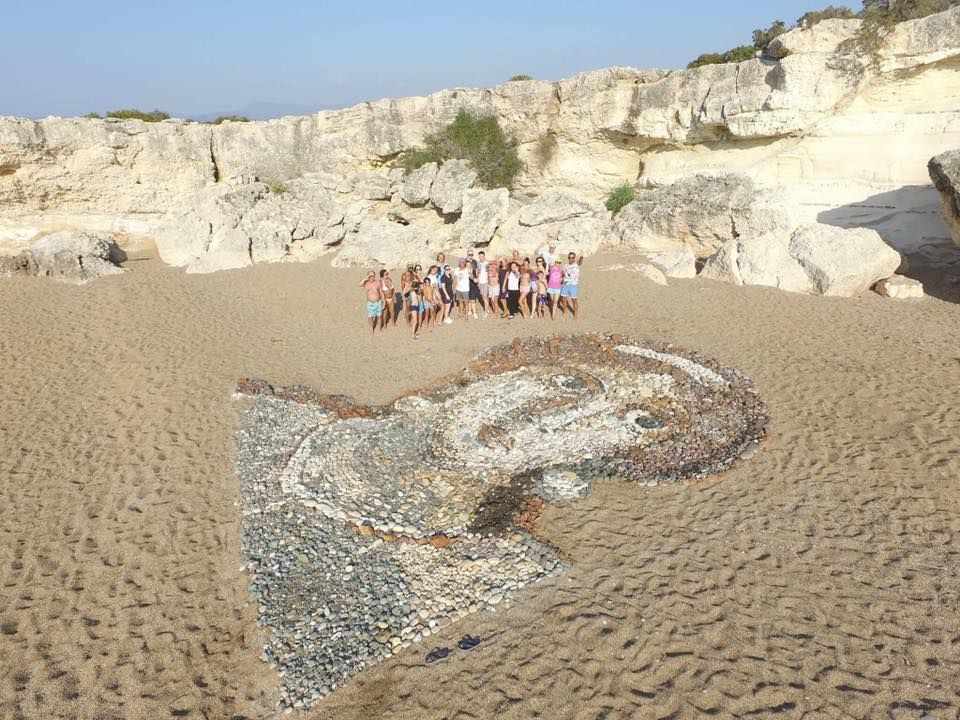 Τεράστιο πορτραίτο της Αφροδίτης φτιαγμένο απο  βότσαλα!