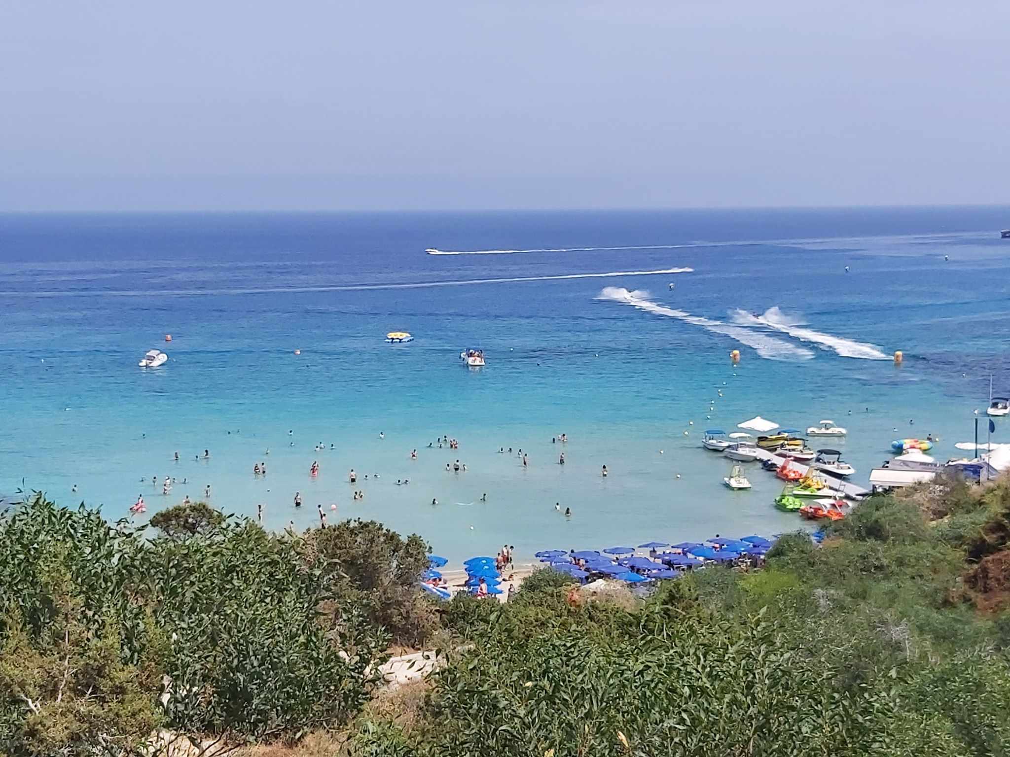 Konnos beach and the "Pirillis Konnos restaurant"