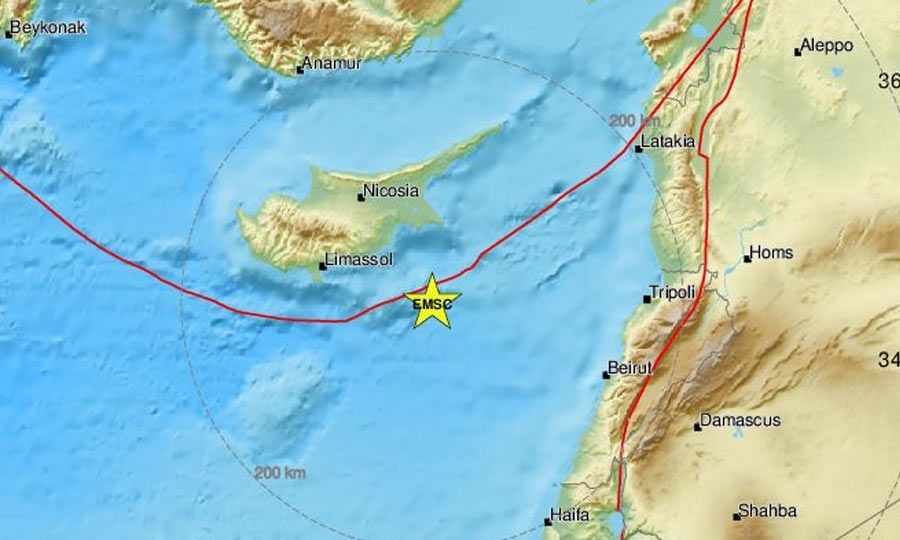 Σεισμός 4,9 ρίχτερ το πρωί στην Κύπρο
