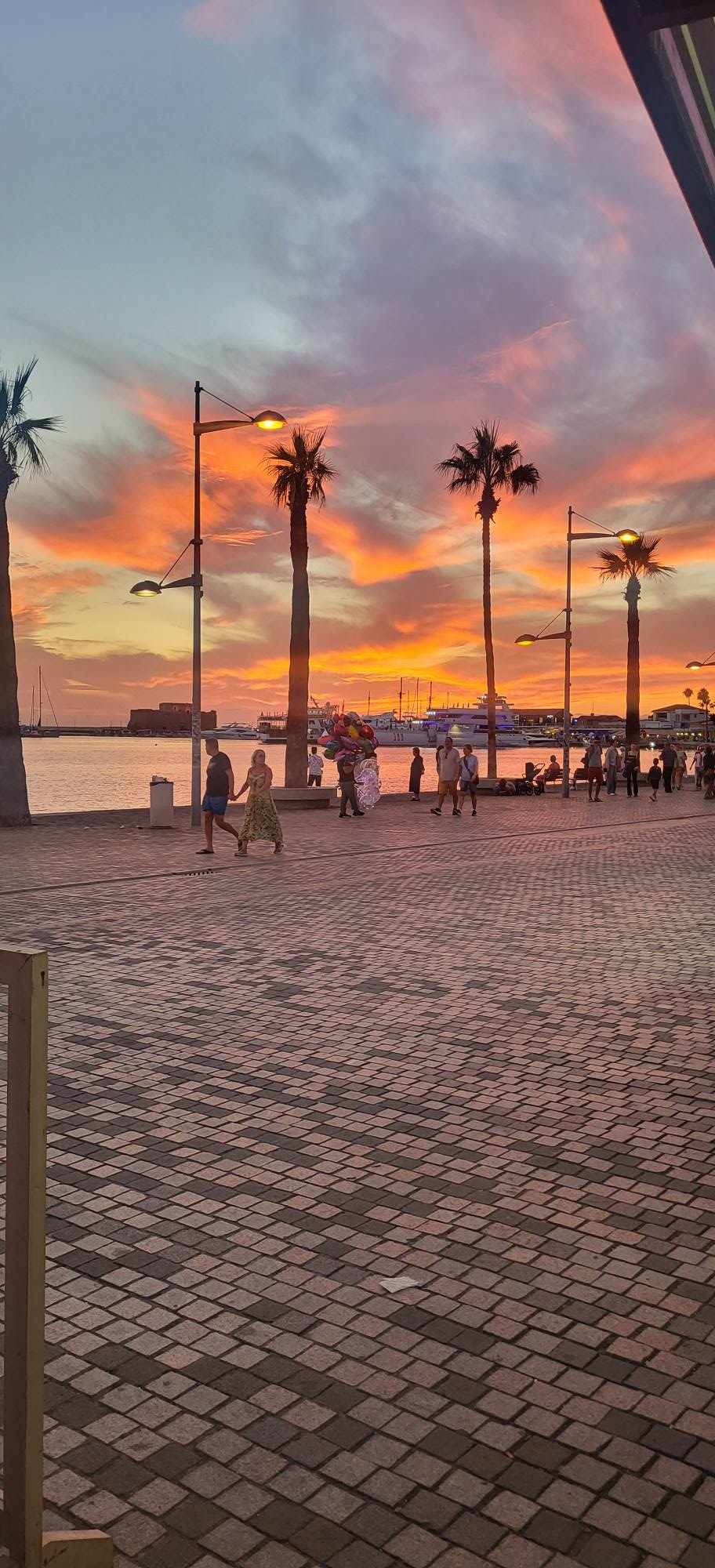 Dining with a seaside sunset