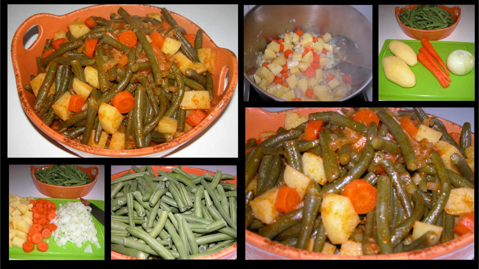 Fasolaki giahni (Fresh green beans with tomatoes)