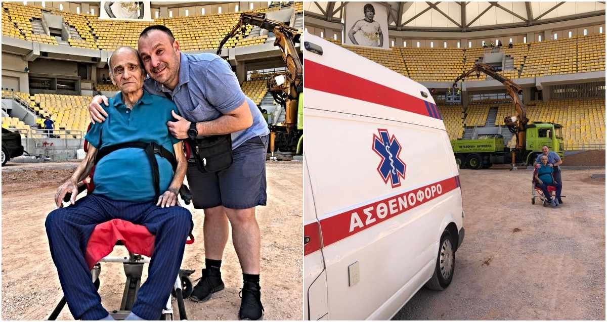 Παππούλης  αδιαφορεί για το σοβαρό θέμα υγείας του, πάει με ασθενοφόρο γήπεδο της ΑΕΚ