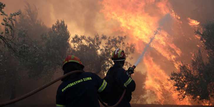 Ελέγχεται η φωτιά στην Τριμίκλινη