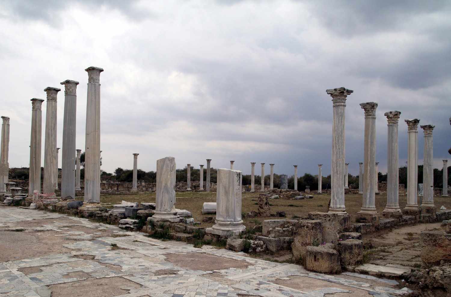 Ancient statues that were found at ancient Salamis, in the occupied side of Cyprus