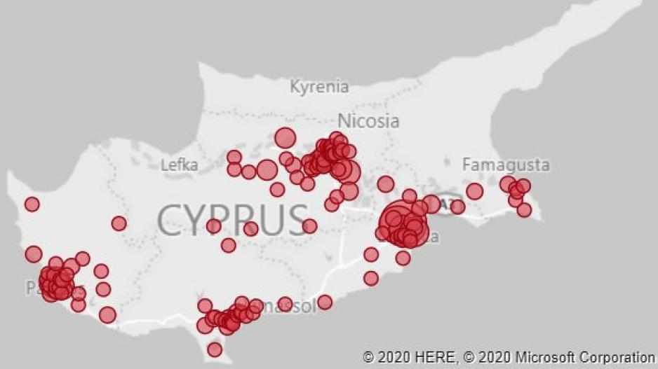 Διαδραστικός χάρτης Κύπρου