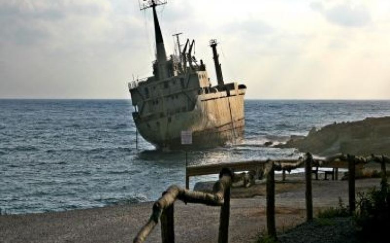 Wreck of the Edro III, Sea Caves, Pafos