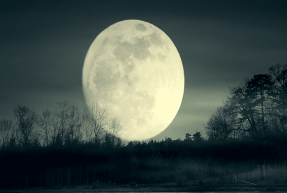 Full moon, the "harvest moon" September 2019